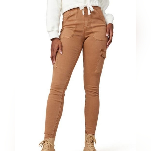 Spanx Honey Glow Stretch Twill Ankle Cargo Pants Size M Jeggings - Picture 2 of 11